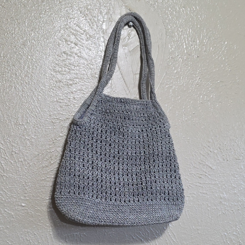 Kathie Lee Gray Women's‎ Handbag Macrame Style Crochet Bag Knit Shoulder Sack
